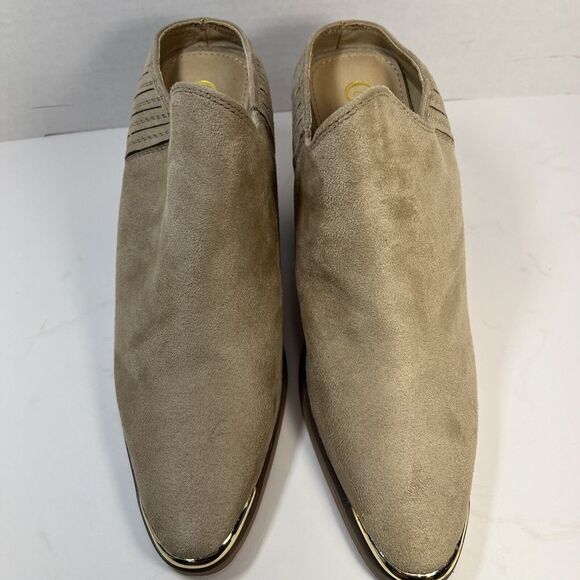 Comfort EST. 1946 Booties Slip On Mules Tan Beige Pointed Toe Cato Size 8 M - Picture 3 of 13